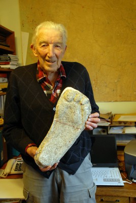 John Green of Harrison Hot Springs has been gathering evidence, including footprint casts, of the sasquatch for more than 50 years.<br />Photograph by: courtesy, John Green Archives