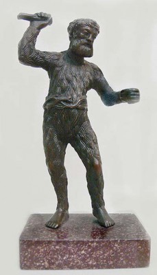 Paulus Vischer (c. 1498-1531): Wild Man, c. 1521/22, bronze. Skulpturensammlung (inv. no. 8403, acquired in 1929), Bode-Museum, Berlin. (Public Domain)